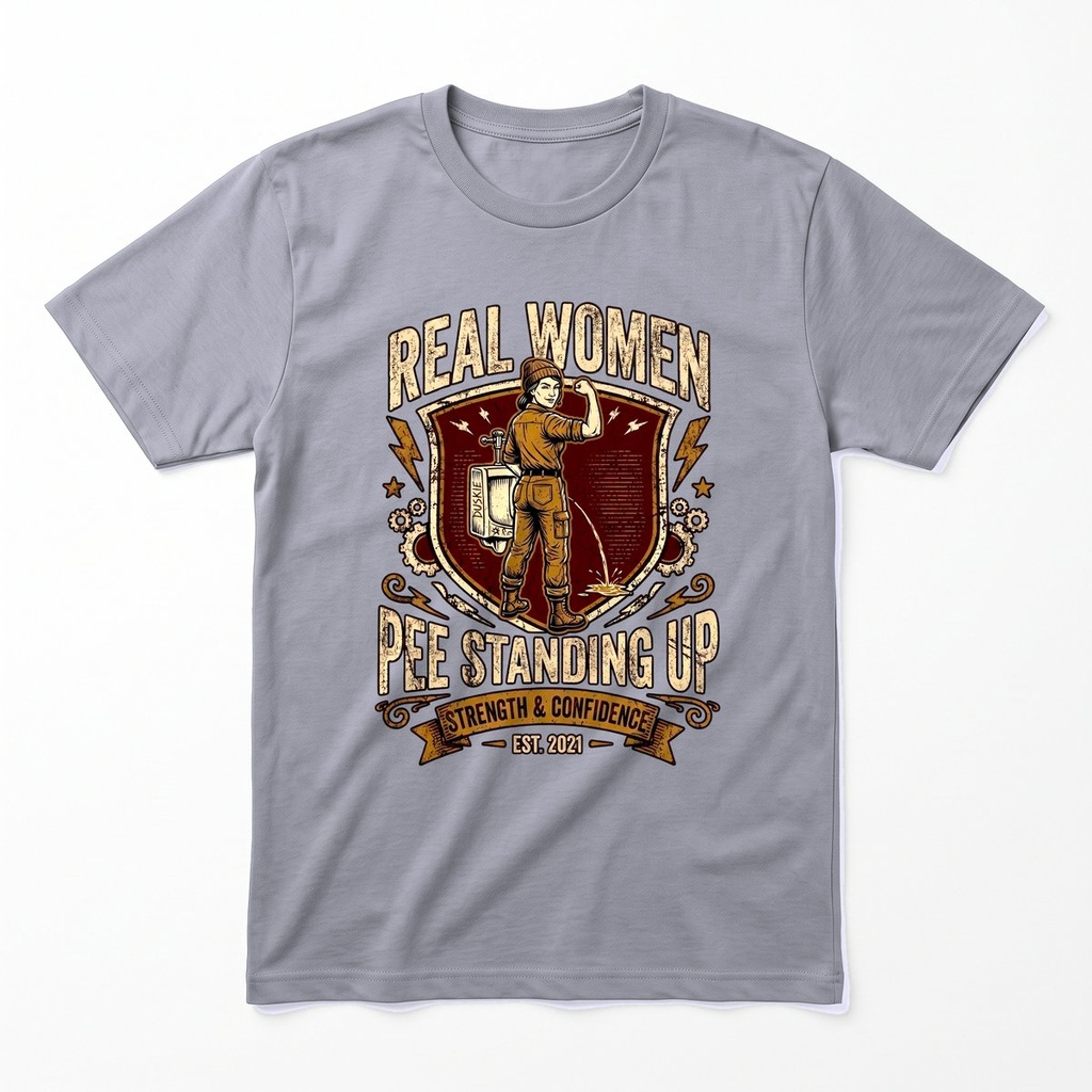 Real Women Pee Standing Up - Grey