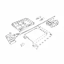Exploded technical line drawing of the full WRAITH kit: riser base, terminals, wire rope, connector and cover